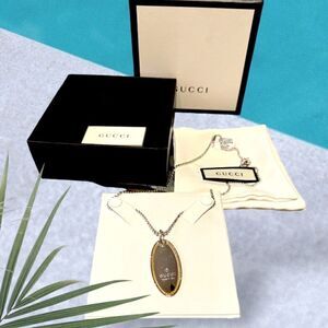 GUCCI VINTAGE NECKLACE SILVER GOLD